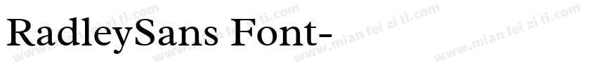 RadleySans Font字体转换